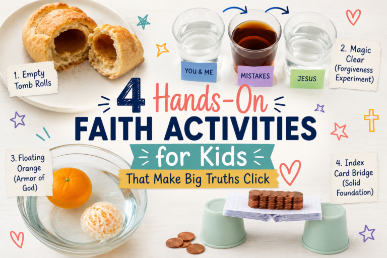 Featured image for hand-on faith filled activity for kids using simple household items